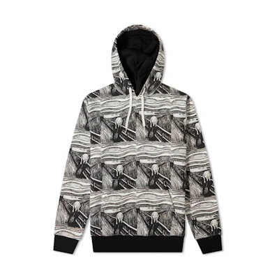 Vans MoMA Collaboration Printed Fleece Hoodie Black VN0A4RQC1UB