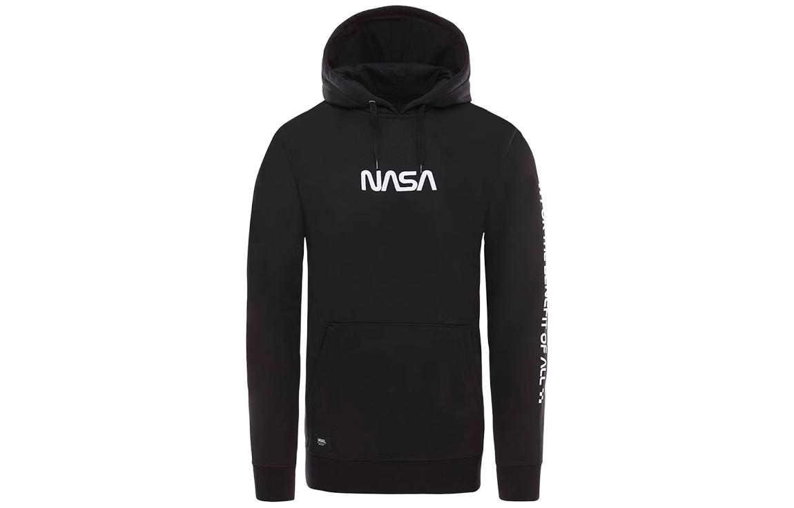 Vans NASA Black Hoodie Unisex - Letter Print, Loose-Fit Casual Wear VNOA3IK9BLK