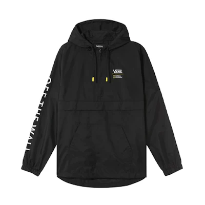 Vans National Geographic Collab Logo Printed Hoodie Jacket Black VN0A4MUL-BLK
