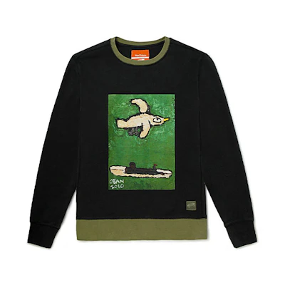 Vans Nigel Cabourn Oil Painting Print Crewneck Sweatshirt Black Unisex. VN0A4VLWH9H