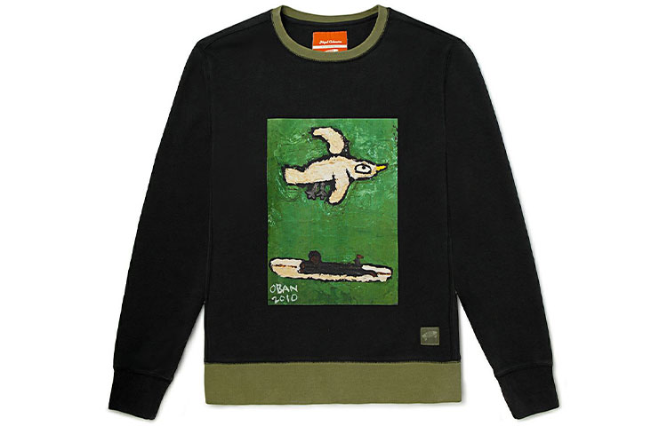 Order Sudadera Unisex Vans x Nigel Cabourn Negra con Estampado de Pintura al Óleo. VN0A4VLWH9H