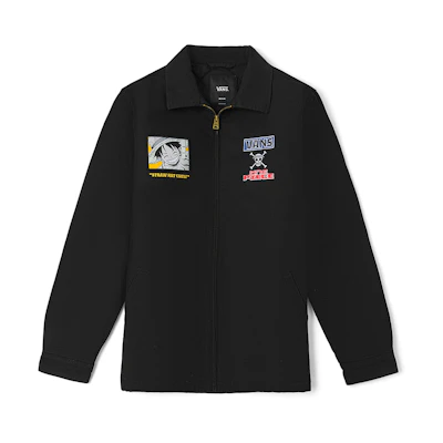 Vans ONE PIECE Gear 3rd Luffy Print Zip Jacket Unisex Black VN00062QBLK