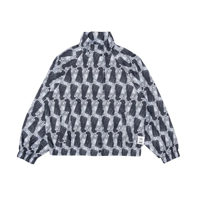 Vans Opening Ceremony Printed Colorblock Loose Jacket Black Mens VN0A5FRQPQE