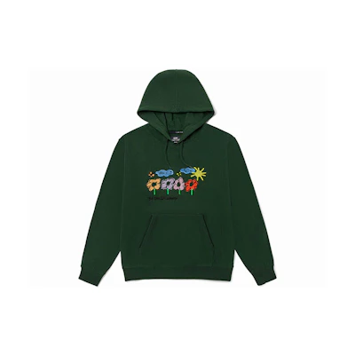 Vans Sandy Liang Collaboration Floral Embroidered Hoodie Unisex Green VN0A7SDUYRB
