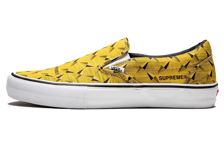Vans X Supreme Slip-On SS19 Diamond Plate Collection Yellow SUP-SS19-10060