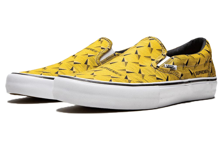 Lookbook Vans X Supreme Slip-On SS19 Diamond Plate Kuning Koleksi SUP-SS19-10060