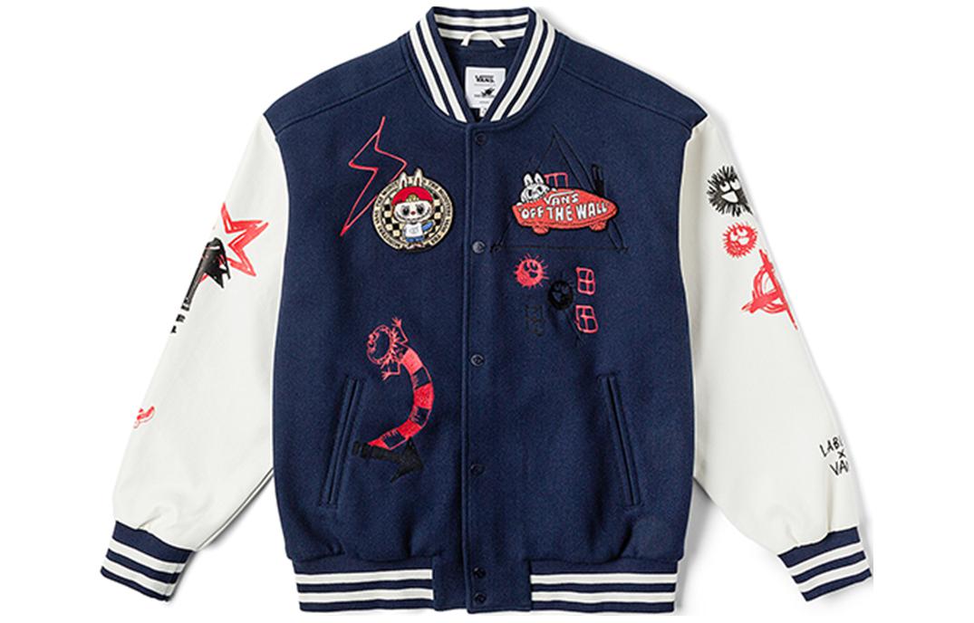 Order Vans x THE MONSTERS Jaket Oversize Lengan Panjang Unisex Motif Kartun Navy. VN000JFBLKZ