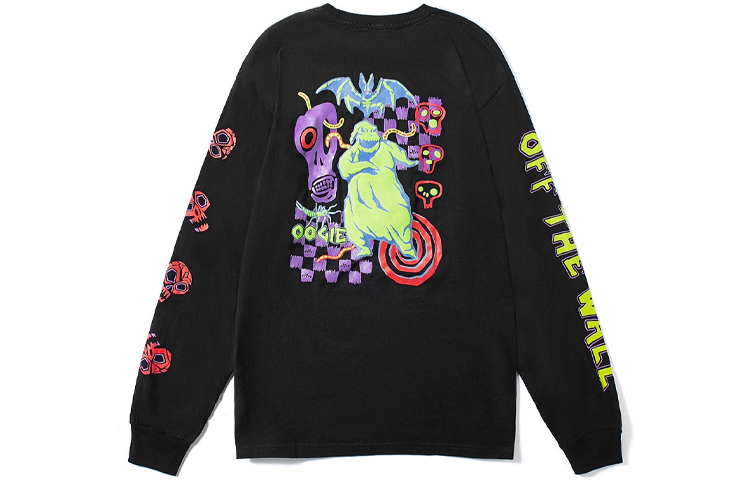 Vans The Nightmare Before Christmas Black Letter Print Crewneck Sweatshirt VN0A49O1TA5