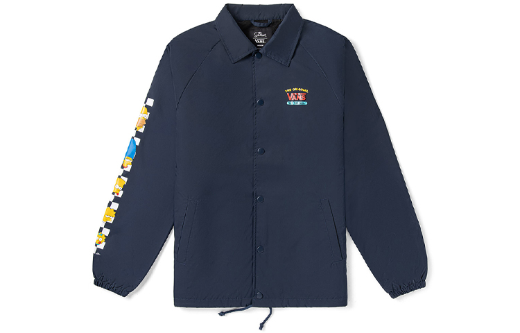 Vans x The Simpsons Coach Shirt Workwear Jacket Navy Blue VN0002MUZZZ