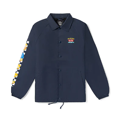 Vans The Simpsons Coach Shirt Workwear Jacket Navy Blue VN0002MUZZZ