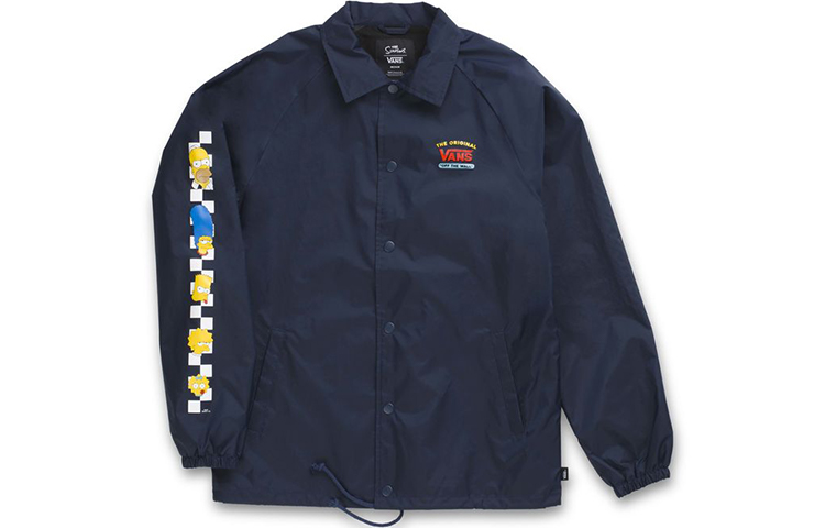 Vans The Simpsons Torrey Coaches Jacket Black Unisex VN0002MUZZZ1