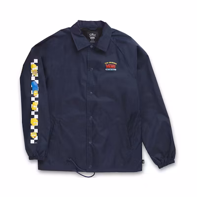 Vans The Simpsons Torrey Coaches Jacket Black Unisex VN0002MUZZZ1