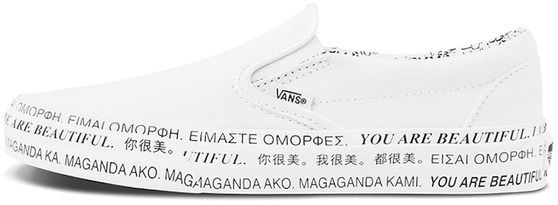 Vans 我们是美丽经典懒人鞋 “白黑” VN0A4U382Q2 Buy Vans 我们是美丽经典懒人鞋 “白黑” VN0A4U382Q2