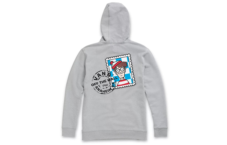 Vans Where's Waldo? Grey Cartoon Pullover Hoodie Collaboration VN0A5FGGZH5