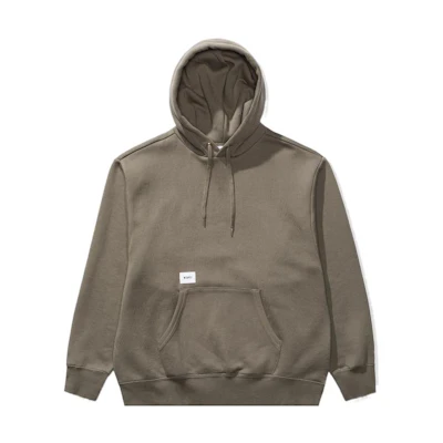 Vans WTAPS Olive Green Loose Fit Hoodie with Back Letter Print. VN0A7SPSYLS