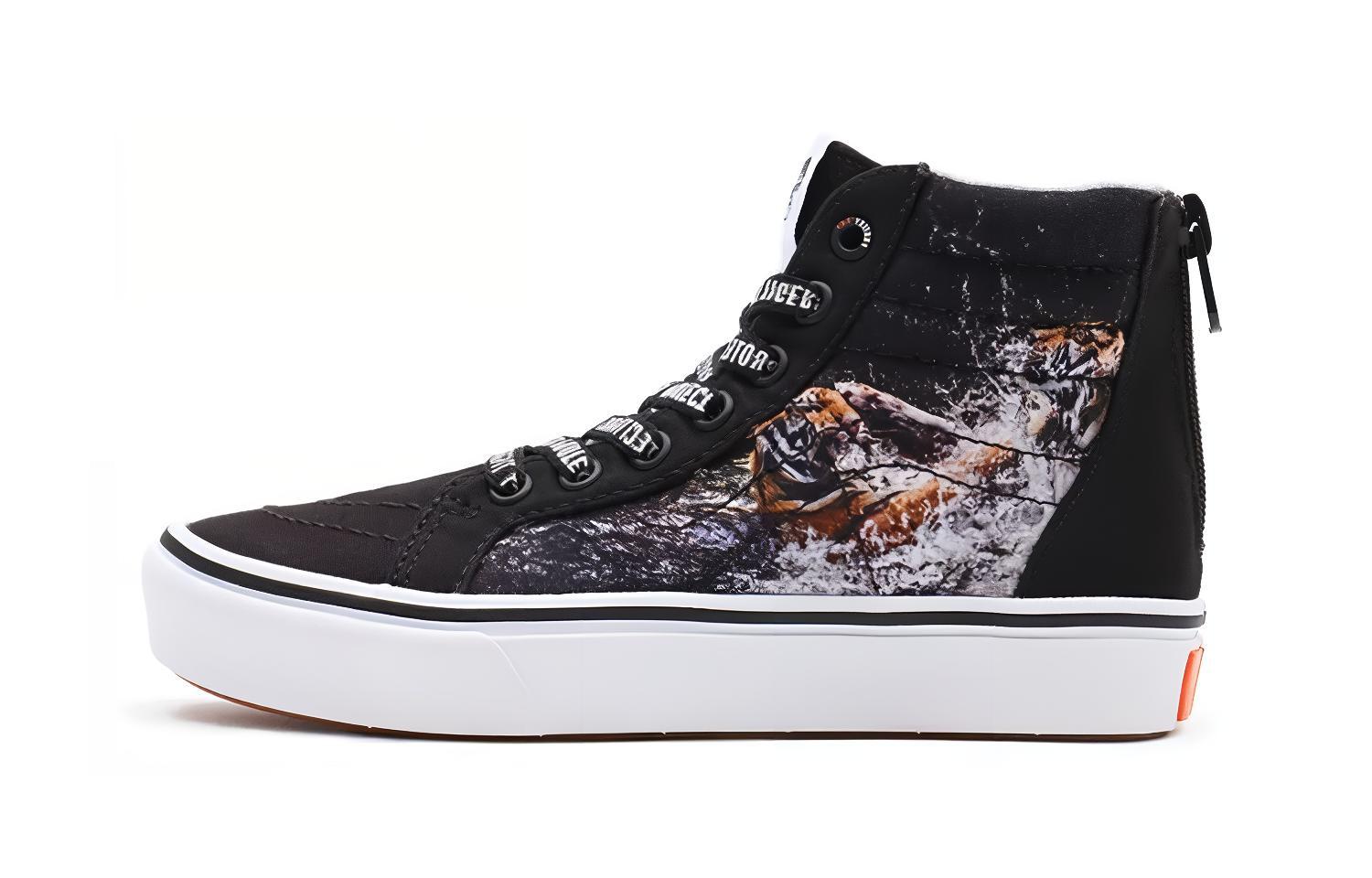 Buy 中童 Y/Project x Vans SK8 HI 潮流運動休閒 高幫 兒童板鞋 黑印花