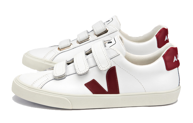 Lookbook VEJA 3搭扣白色勃艮第魔术贴运动鞋 EL021672