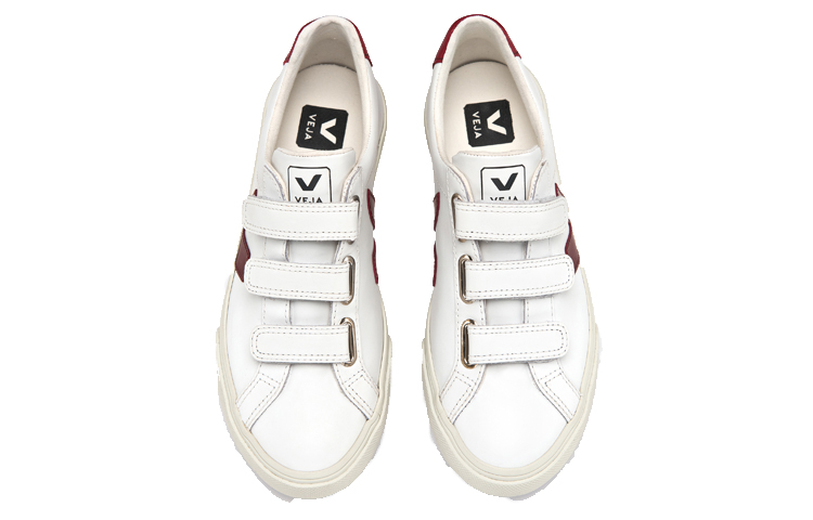 Purchase VEJA 3搭扣白色勃艮第魔术贴运动鞋 EL021672