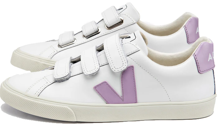 VEJA 3-Lock 白色/丁香紫魔術貼運動鞋休閒鞋 Order VEJA 3-Lock 白色/丁香紫魔術貼運動鞋休閒鞋