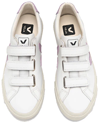 VEJA 3-Lock 白色/丁香紫魔術貼運動鞋休閒鞋 Shop VEJA 3-Lock 白色/丁香紫魔術貼運動鞋休閒鞋