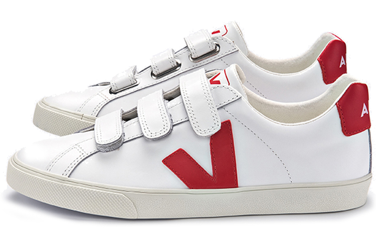 Order VEJA 3-LOCK 白色紅V皮質魔術貼運動鞋休閒鞋