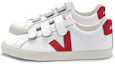 Order VEJA 3-LOCK 白色紅V皮質魔術貼運動鞋休閒鞋