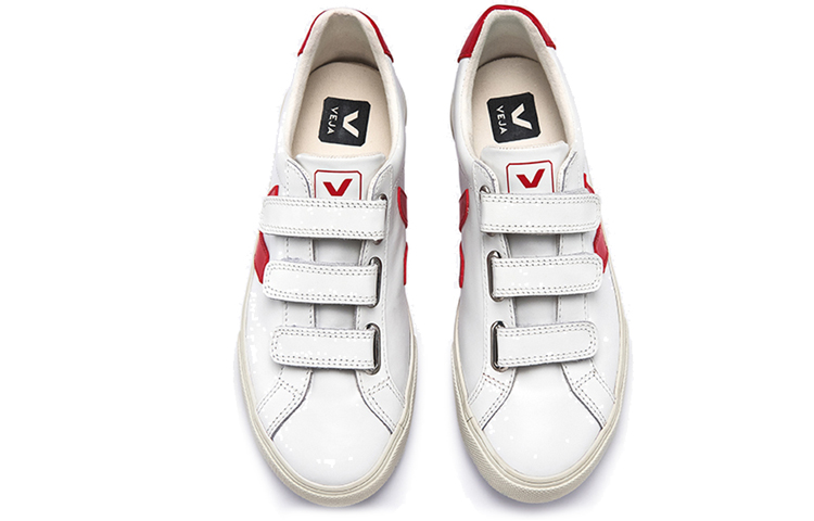 Lookbook VEJA 3-LOCK 白色紅V皮質魔術貼運動鞋休閒鞋