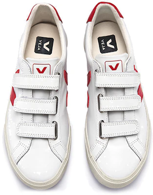 VEJA 3-LOCK 白色紅V皮質魔術貼運動鞋休閒鞋 Lookbook VEJA 3-LOCK 白色紅V皮質魔術貼運動鞋休閒鞋