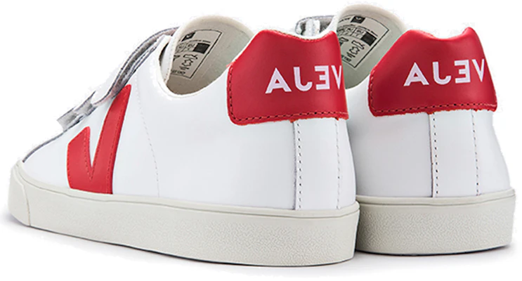 VEJA 3-LOCK 白色紅V皮質魔術貼運動鞋休閒鞋 Shop VEJA 3-LOCK 白色紅V皮質魔術貼運動鞋休閒鞋