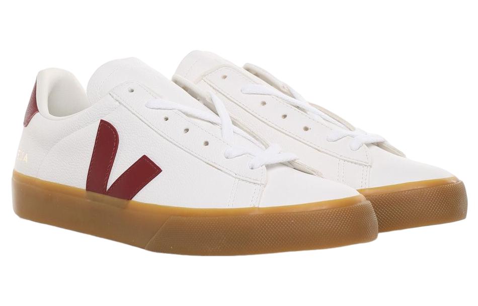 Lookbook VEJA Campo Chromefree 系带鞋 '白色 Marsala' CP0503154
