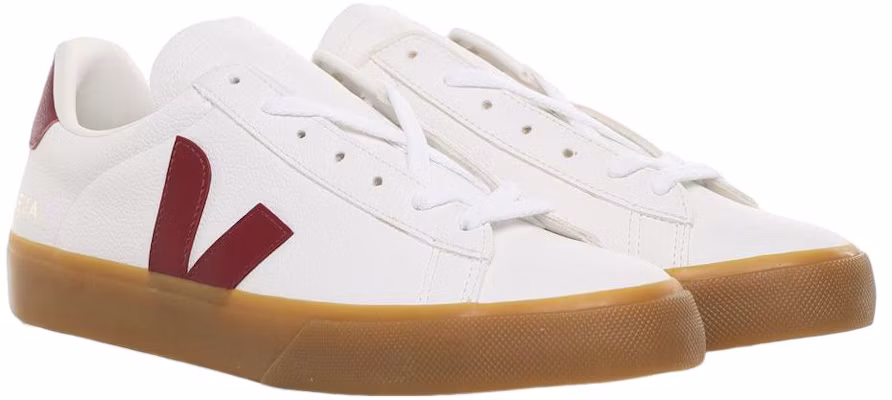 VEJA Campo Chromefree 系带鞋 '白色 Marsala' CP0503154 Lookbook VEJA Campo Chromefree 系带鞋 '白色 Marsala' CP0503154