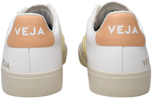 Shop VEJA 皮革 低筒系带 時尚板鞋 男女同款 白黃
