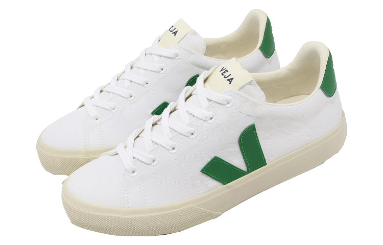 Lookbook VEJA Campo Baskets Basses ''Blanc Vert'' CA0103144B