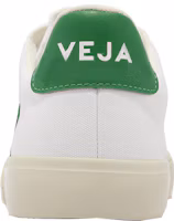 Shop VEJA Campo CA CANVAS 綠尾休閒低幫時尚板鞋 白色