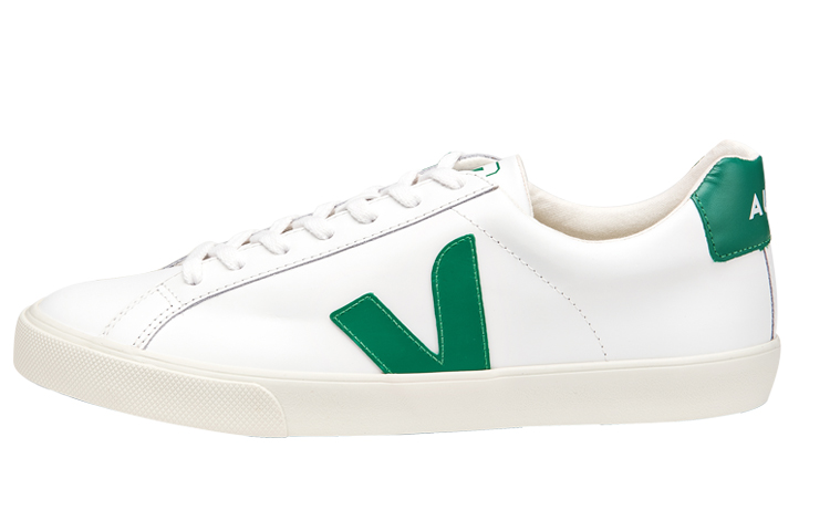 Buy VEJA Esplar 綠尾 皮質休閒鞋布鞋 白色