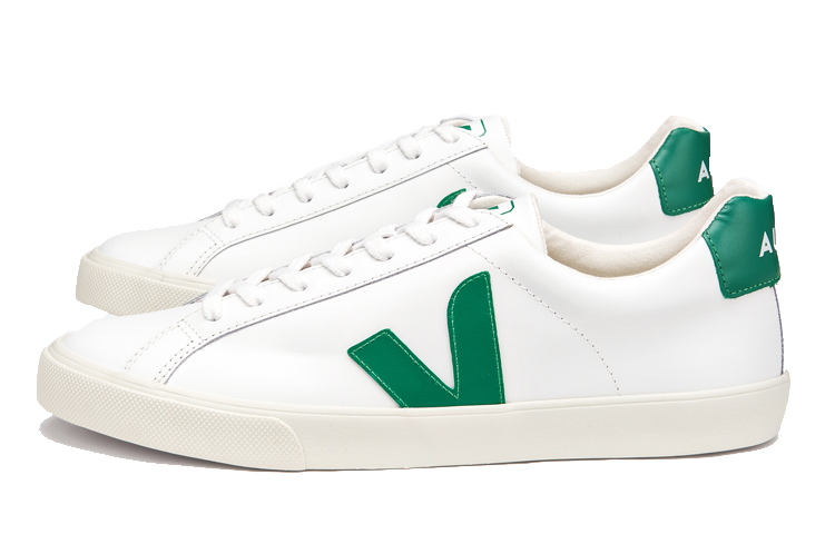 Order VEJA Esplar 綠尾 皮質休閒鞋布鞋 白色