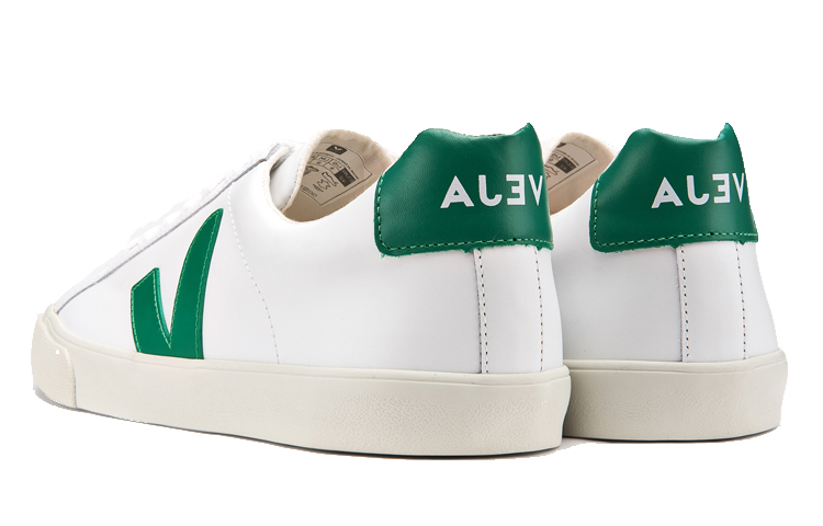 Lookbook VEJA Esplar 綠尾 皮質休閒鞋布鞋 白色