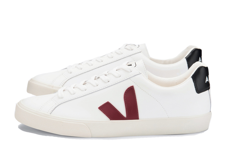 Order VEJA Esplar Logo Leder ''Weiß Marsala Schwarz'' EO021969