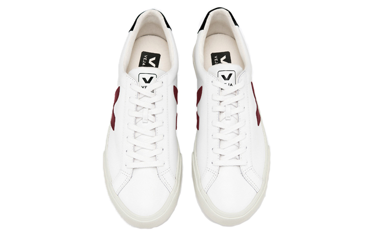 Shop VEJA Esplar Logo Leder ''Weiß Marsala Schwarz'' EO021969