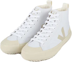 Shop VEJA 標貼高筒帆布鞋 女款 米白
