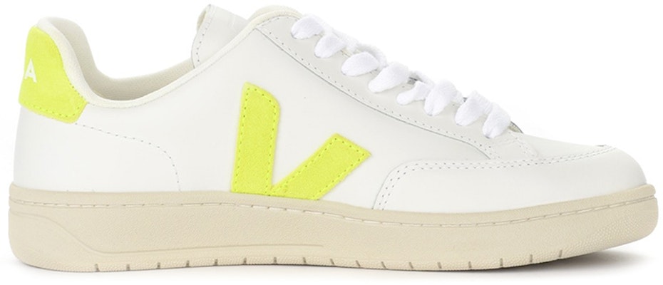 VEJA V-12 Leather 'Extra White Neon Green' XD022649 Order VEJA V-12 Leather 'Extra White Neon Green' XD022649