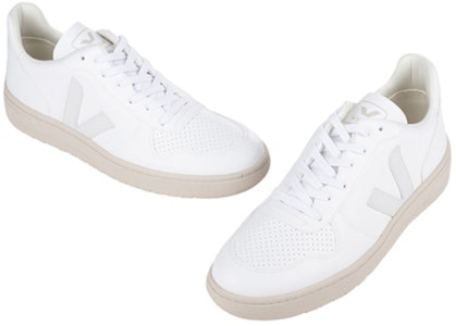 VEJA V-10 フルホワイト レースアップ スニーカー VX0702892 Shop VEJA V-10 フルホワイト レースアップ スニーカー VX0702892