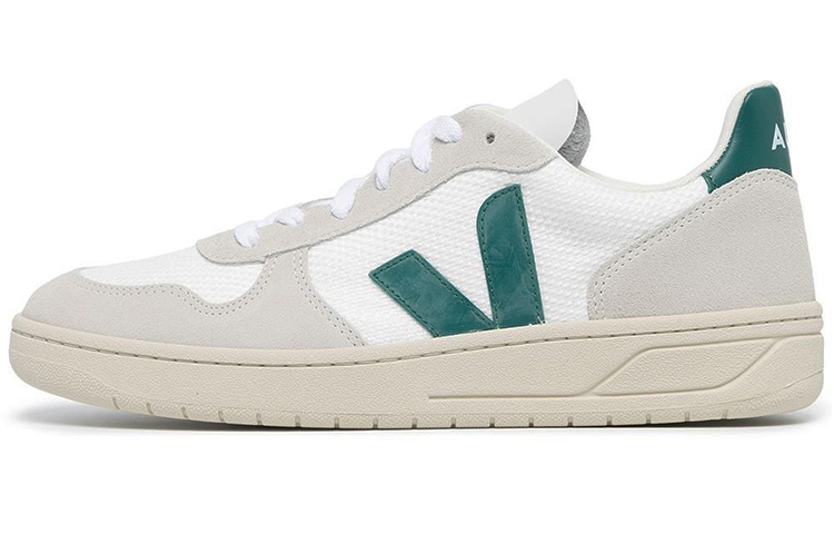 VEJA V-10 B-Mesh Lace-Up Sneakers 'White Beige Green' VX0102796