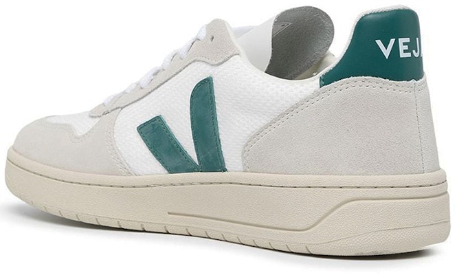 VEJA V-10 B-Mesh Lace-Up Sneakers 'White Beige Green' VX0102796 Lookbook VEJA V-10 B-Mesh Lace-Up Sneakers 'White Beige Green' VX0102796