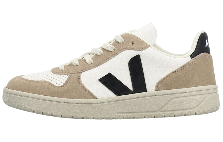 Buy VEJA V-10 Chromefree 皮革‘白色黑色撒哈拉’VX0503138
