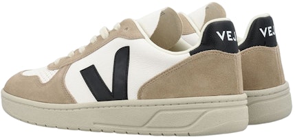 VEJA V-10 Kulit Bebas Chrome 'Putih Hitam Sahara' VX0503138 Shop VEJA V-10 Kulit Bebas Chrome 'Putih Hitam Sahara' VX0503138