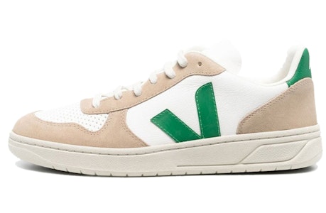 VEJA V-10 Chromfree Low-Top Sneakers 'Putih Beige Hijau' VX0503146 Buy VEJA V-10 Chromfree Low-Top Sneakers 'Putih Beige Hijau' VX0503146