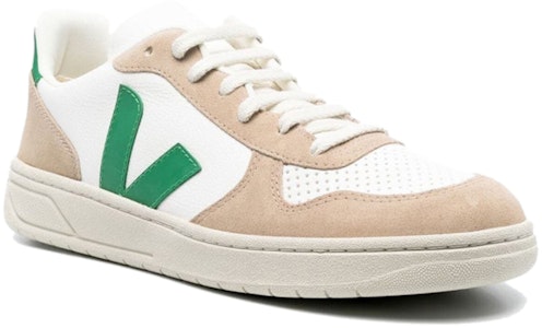 VEJA V-10 Chromfree Low-Top Sneakers 'Putih Beige Hijau' VX0503146 Order VEJA V-10 Chromfree Low-Top Sneakers 'Putih Beige Hijau' VX0503146