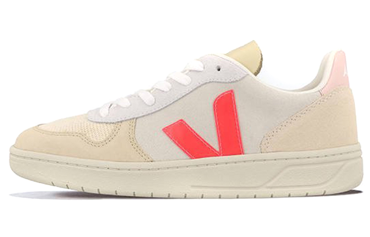 VEJA V-10 Lace-Up 'Beige Neon Pink' VX032188