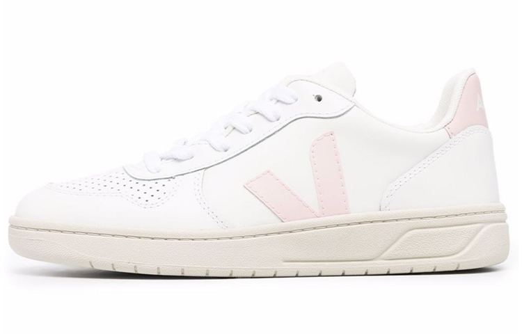 Buy VEJA V-10 系带鞋 '白色米色粉色' VX022644